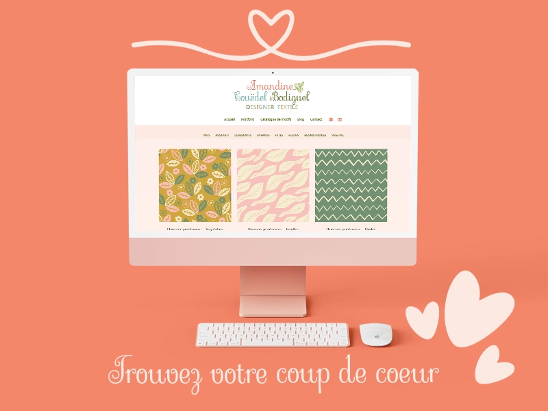 Catalogue motifs, Amandine Couëdel Bodiguel, designer textile et surface, pattern designer, créatrice de motifs, illustratrice, Nantes, France
